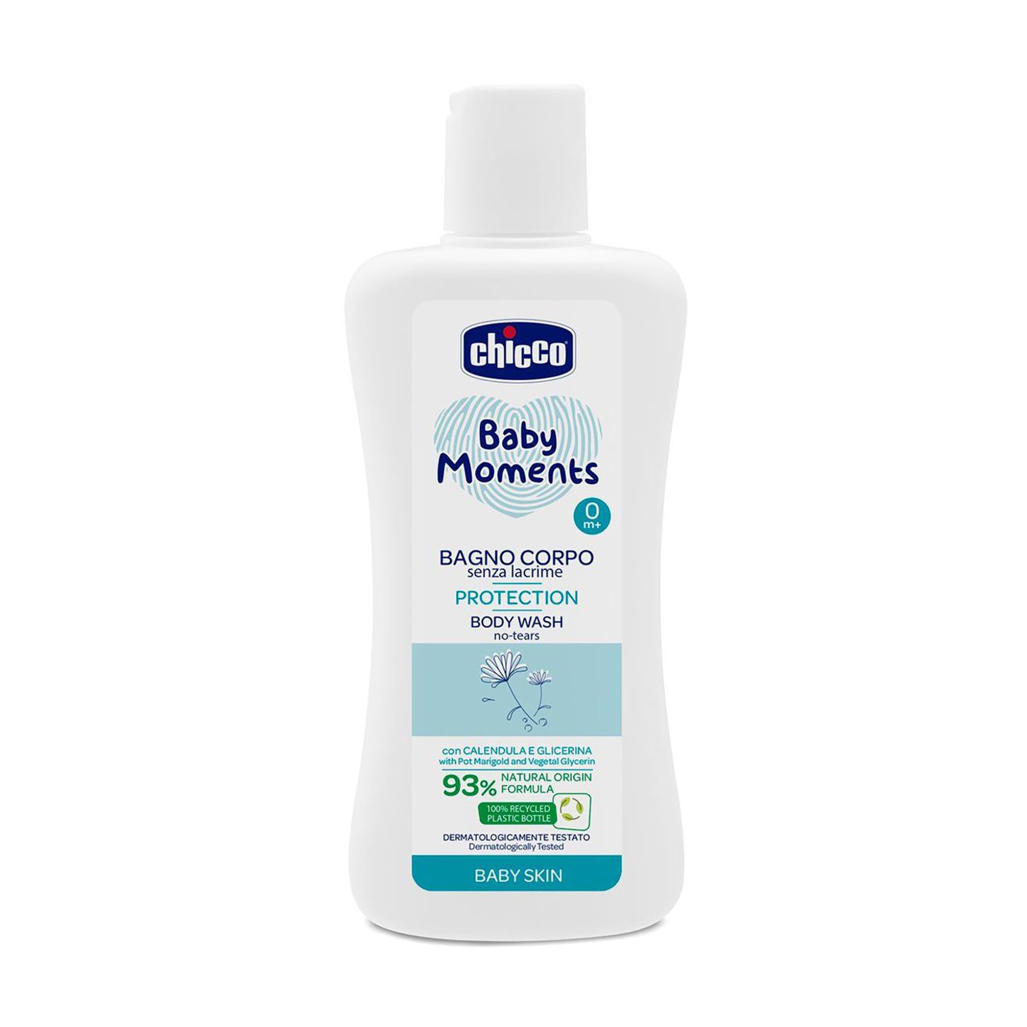 Дитячий захисний гель для купання Chicco Baby Moments Protection No Tears Body Wash Без сліз, 200 мл