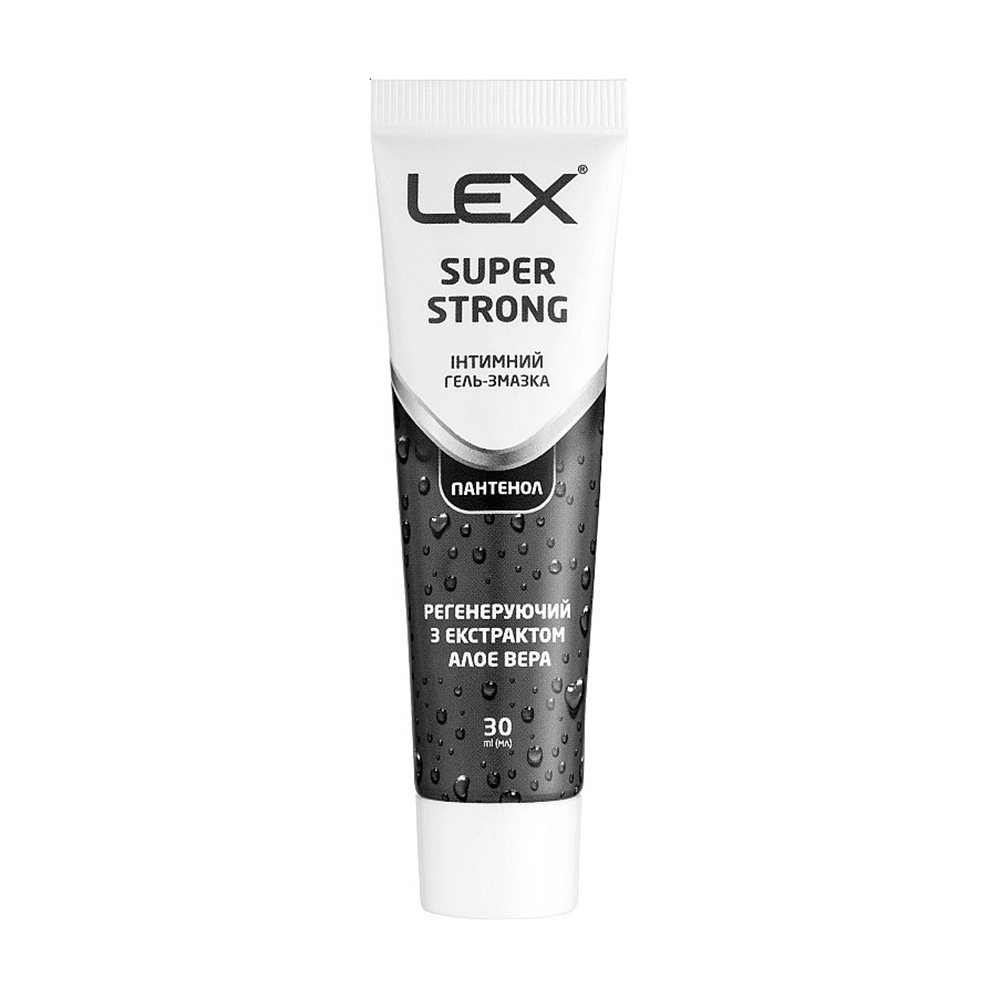 Регенерувальний інтимний гель-змазка LEX Super Strong Panthenol, з екстрактом алое вера, 30 мл